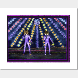 disco cats Posters and Art